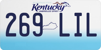 KY license plate 269LIL