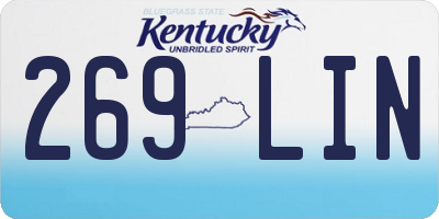 KY license plate 269LIN