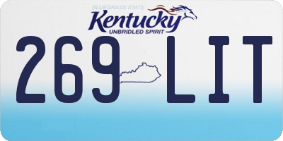 KY license plate 269LIT