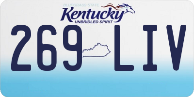 KY license plate 269LIV