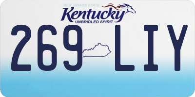 KY license plate 269LIY