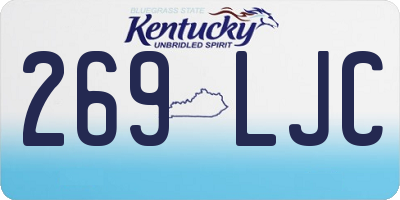 KY license plate 269LJC