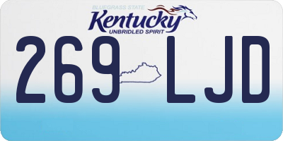 KY license plate 269LJD