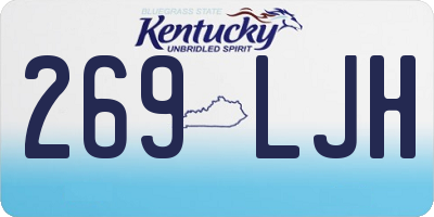 KY license plate 269LJH
