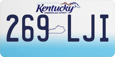 KY license plate 269LJI