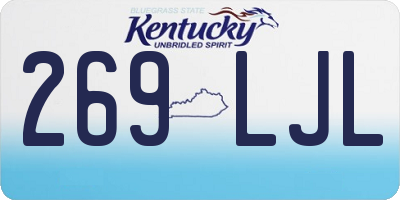 KY license plate 269LJL