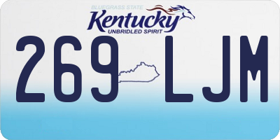 KY license plate 269LJM