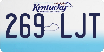 KY license plate 269LJT