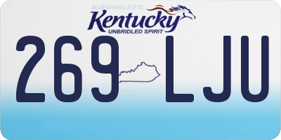 KY license plate 269LJU