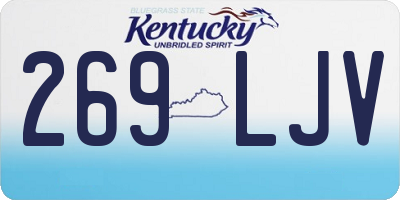 KY license plate 269LJV