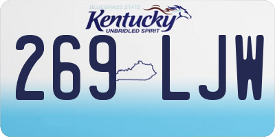 KY license plate 269LJW