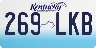 KY license plate 269LKB