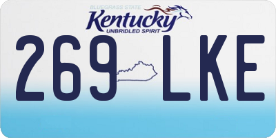 KY license plate 269LKE