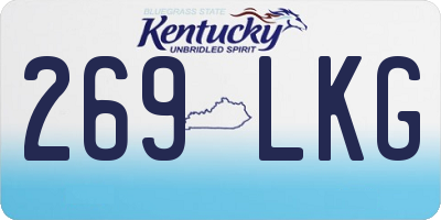 KY license plate 269LKG