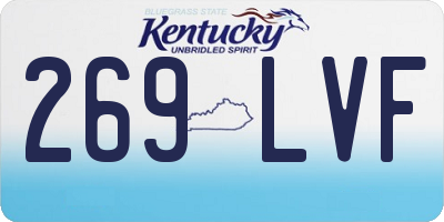 KY license plate 269LVF