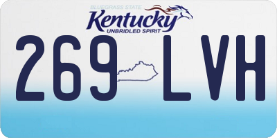 KY license plate 269LVH
