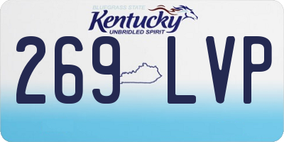 KY license plate 269LVP