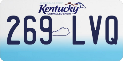 KY license plate 269LVQ