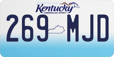 KY license plate 269MJD