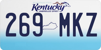 KY license plate 269MKZ