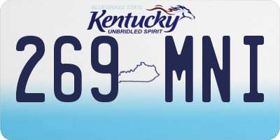 KY license plate 269MNI