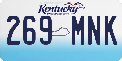 KY license plate 269MNK