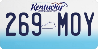 KY license plate 269MOY