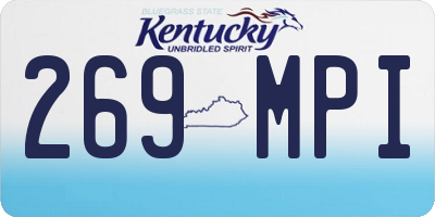 KY license plate 269MPI
