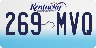 KY license plate 269MVQ