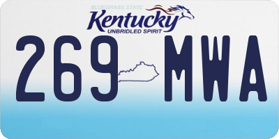 KY license plate 269MWA