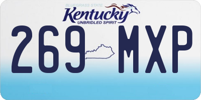 KY license plate 269MXP