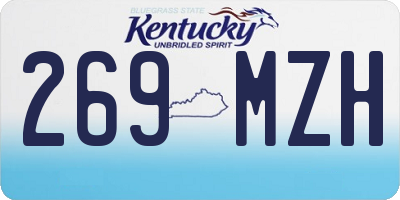 KY license plate 269MZH