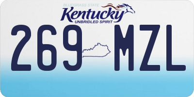 KY license plate 269MZL