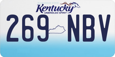 KY license plate 269NBV