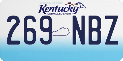 KY license plate 269NBZ