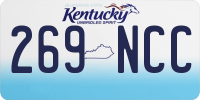 KY license plate 269NCC