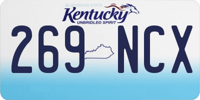 KY license plate 269NCX