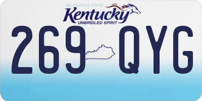 KY license plate 269QYG