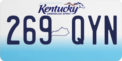 KY license plate 269QYN