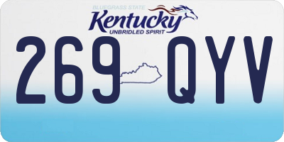 KY license plate 269QYV