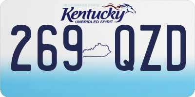 KY license plate 269QZD