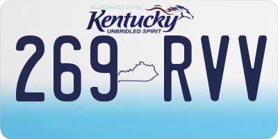KY license plate 269RVV