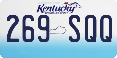KY license plate 269SQQ