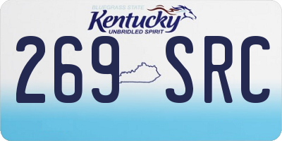KY license plate 269SRC