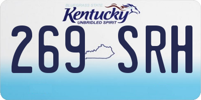 KY license plate 269SRH