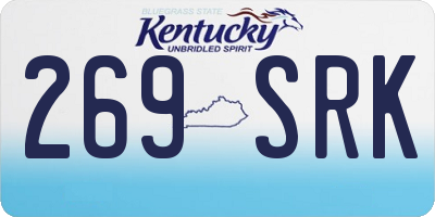 KY license plate 269SRK