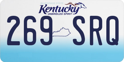 KY license plate 269SRQ