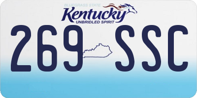 KY license plate 269SSC