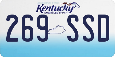 KY license plate 269SSD