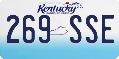 KY license plate 269SSE